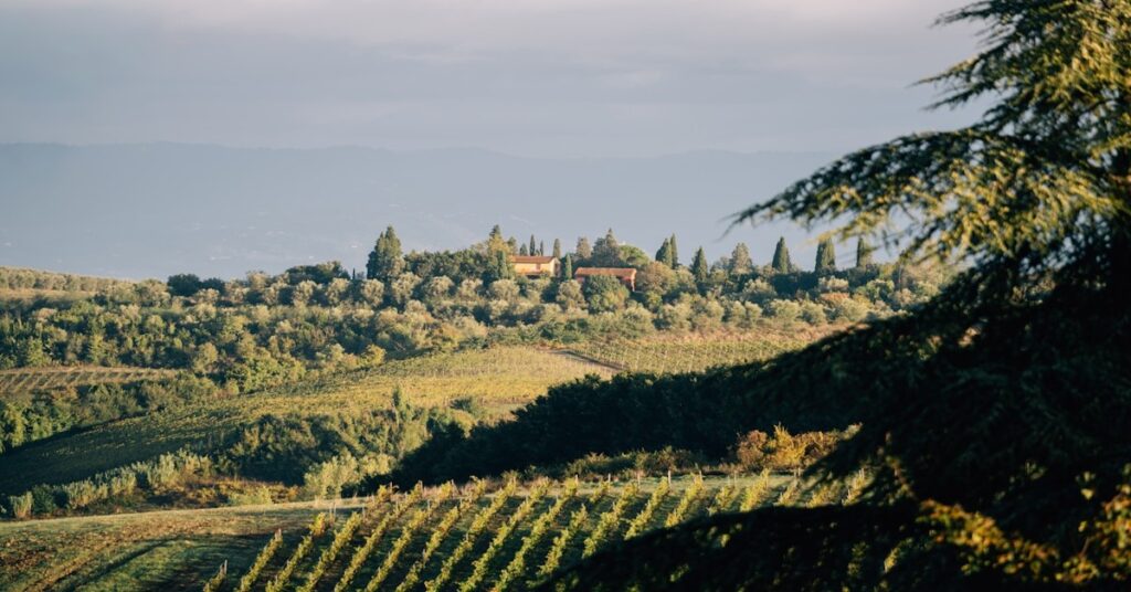 Stone farmhouse with infinity pool overlooking Sicilian countryside and Mount Etna in the distance